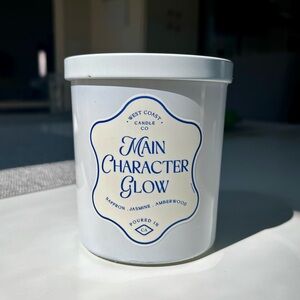 Main Character Glow Saffron Jasmine Amberwood Small Batch Soy Wax Candle 9 oz